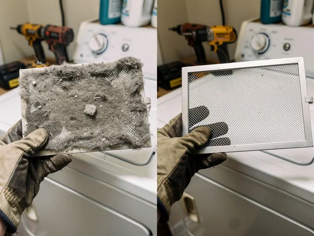 Professional lint trap cleaning by Cuyahoga Falls Dryer Vent Cleaning in Cuyahoga Falls