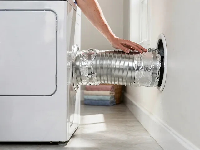 Professional dryer vent hose installation by Cuyahoga Falls Dryer Vent Cleaning in Cuyahoga Falls